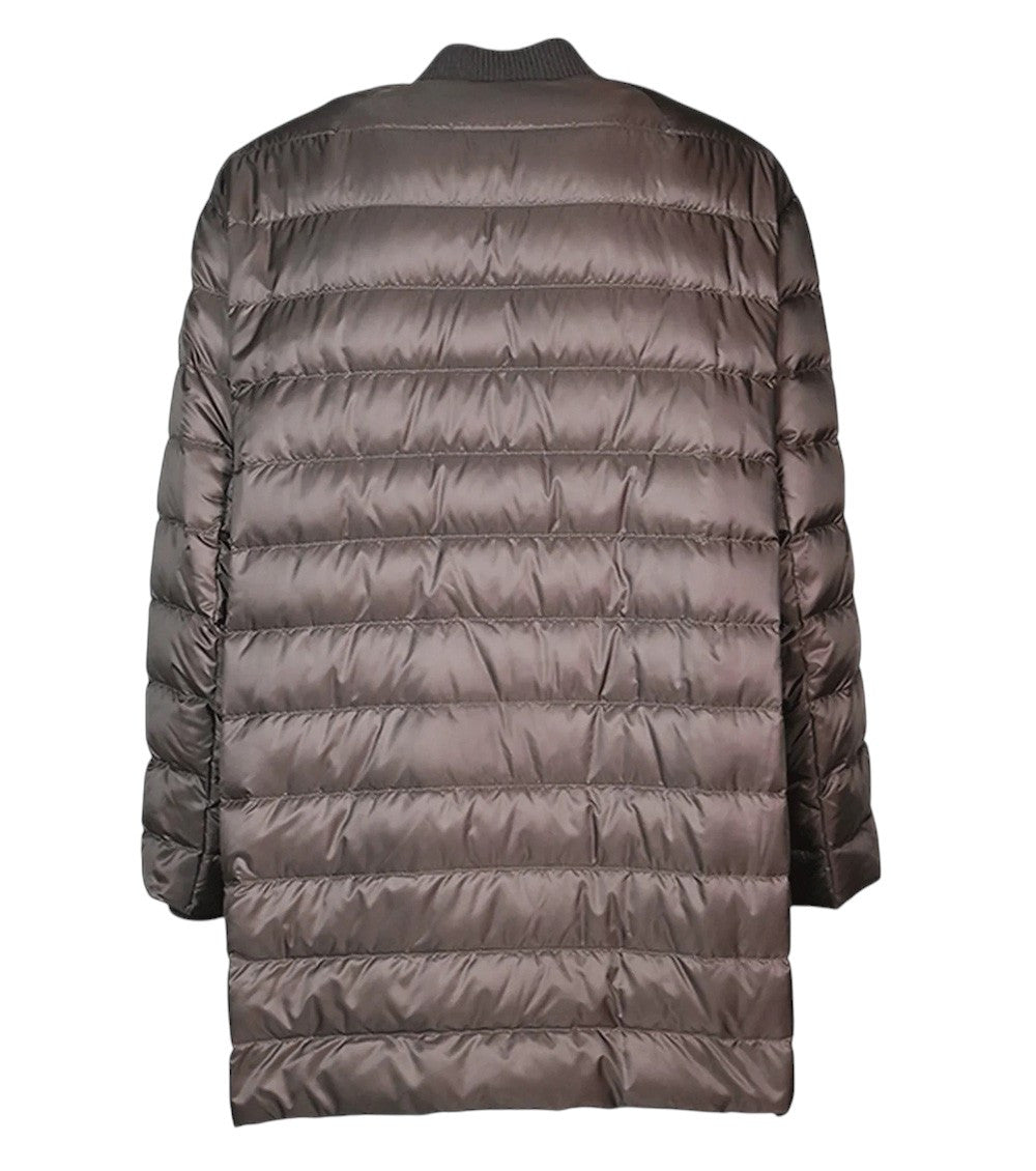 Brown Quilted Parka Jacket 2