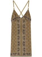Brown V-neck Slip Dress 1