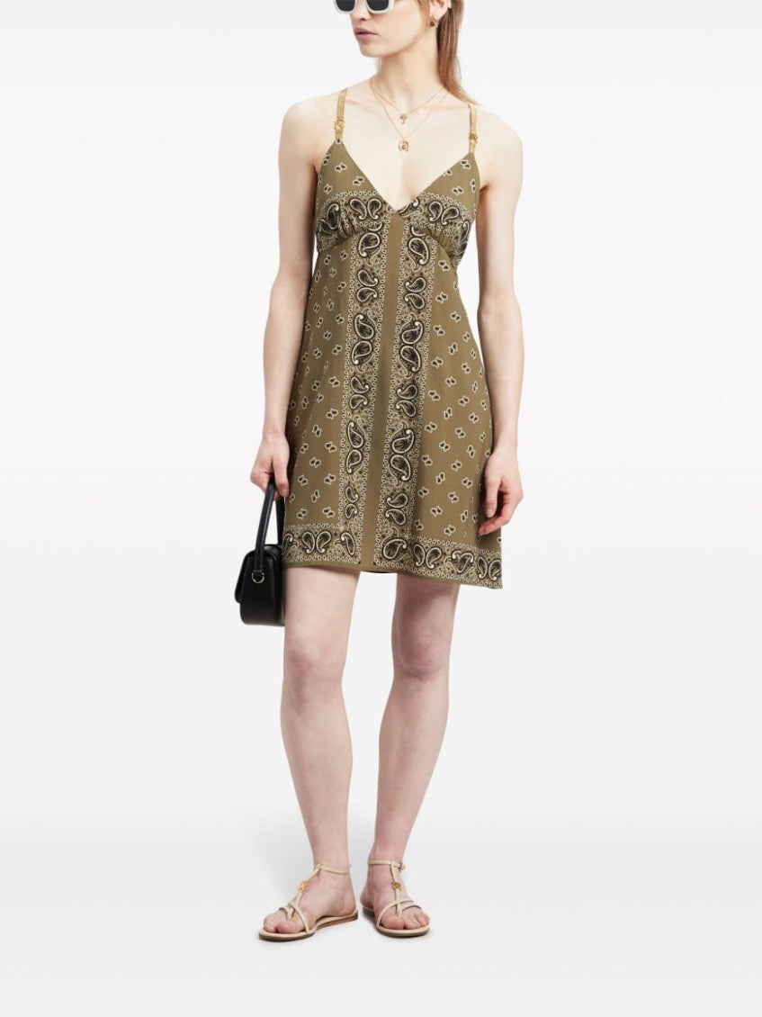 Brown V-neck Slip Dress 2