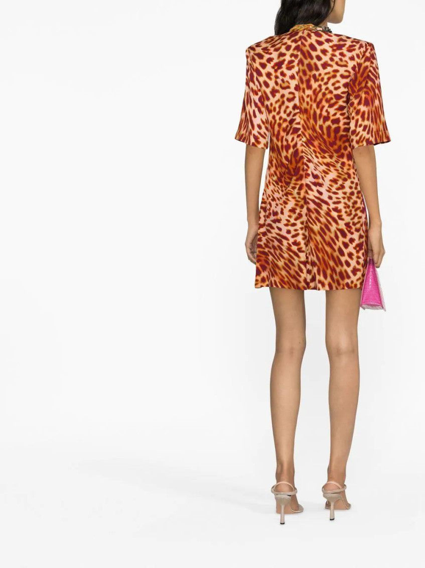Multicolor Leopard-print Mini Dress 3