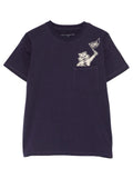 Kids Navy Blue  Graphic T-Shirt 1