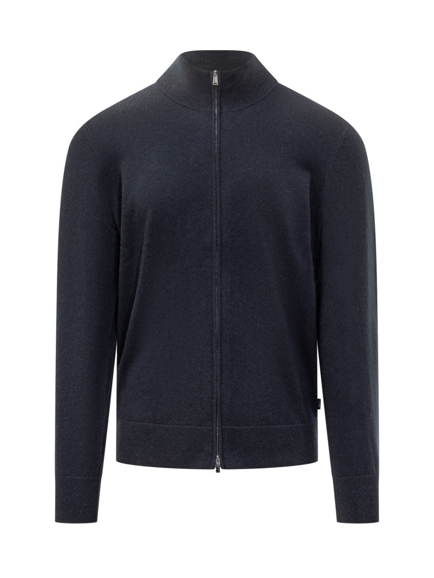 Dark Navy Zip-Up Cardigan 1