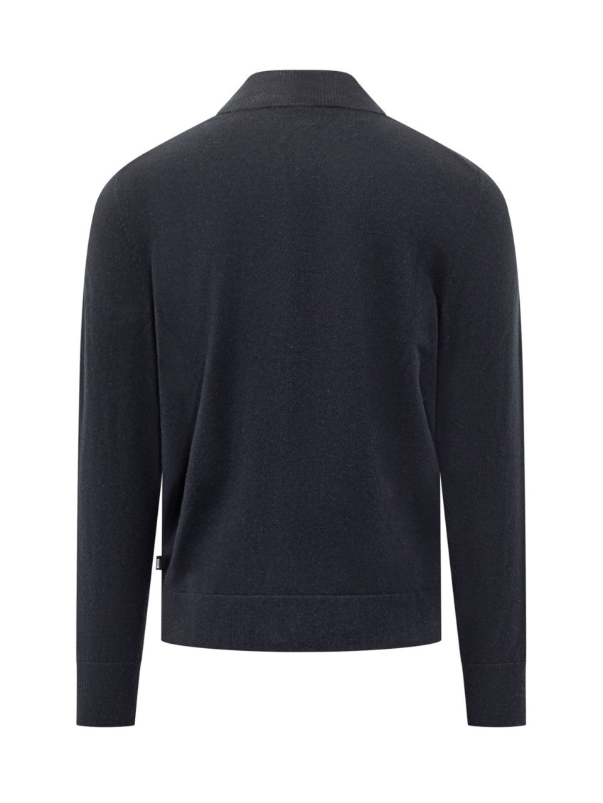 Dark Navy Zip-Up Cardigan 2