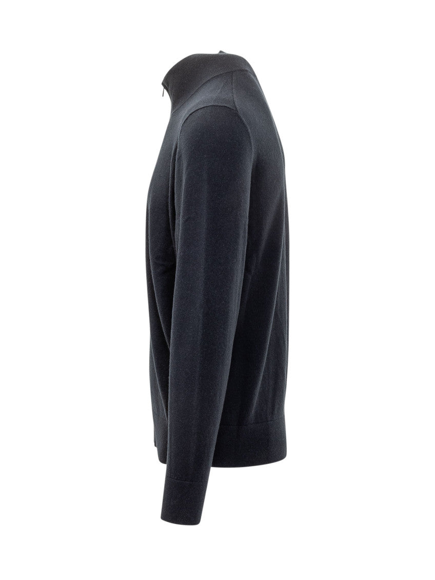 Dark Navy Zip-Up Cardigan 3