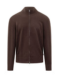Brown Zip-Up Cardigan 1