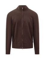 Brown Zip-Up Cardigan 1