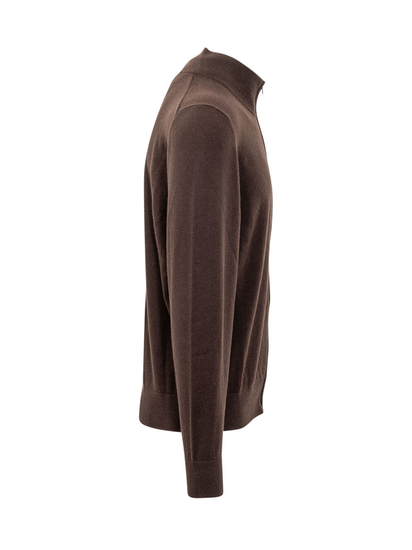 Brown Zip-Up Cardigan 3