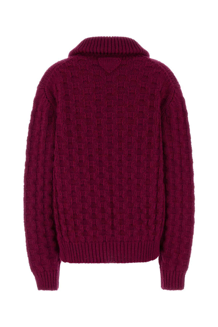 Purple Knitted Cardigan 2