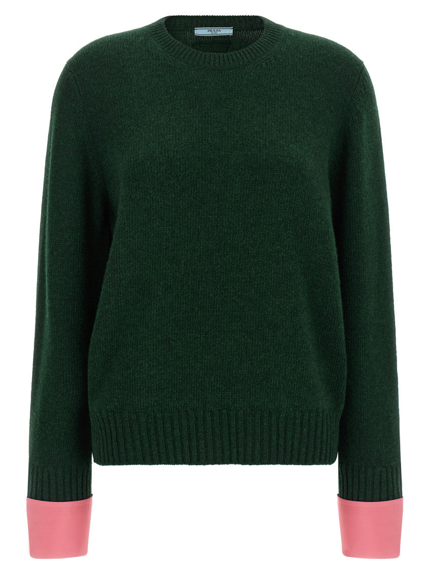 Dark Green Crew Neck Sweater 1