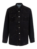 Black Regular Distressed Shirt 1