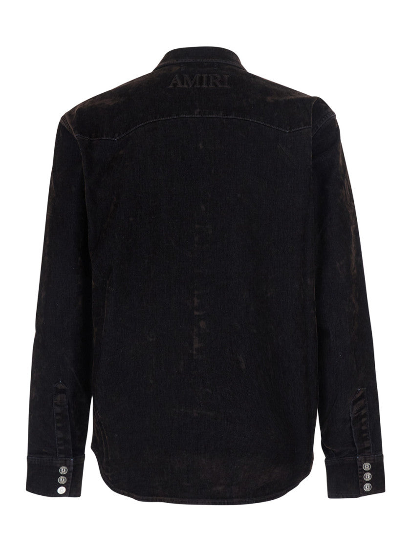 Black Regular Distressed Shirt 2