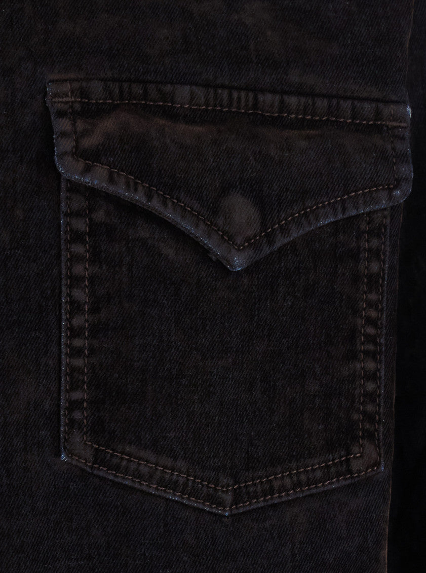 Black Regular Distressed Shirt 3