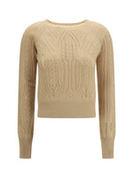 Beige Crew Neck Sweater 1