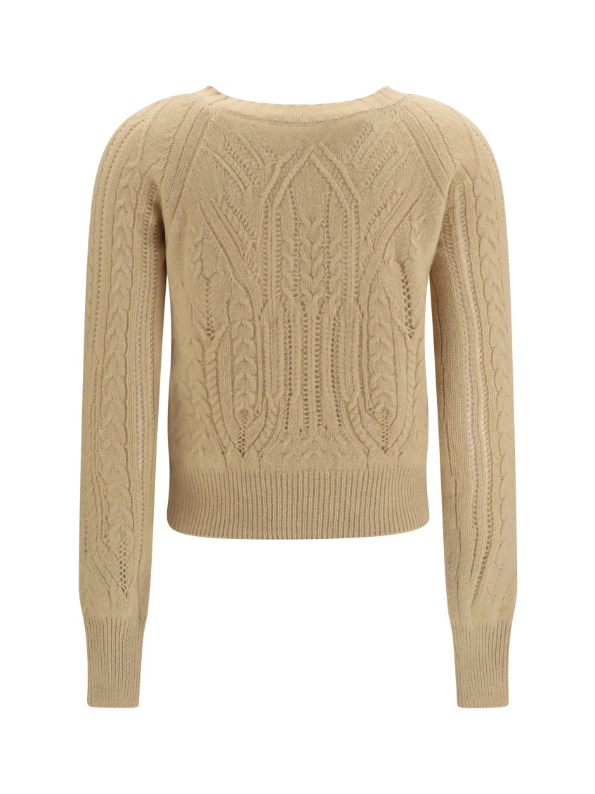 Beige Crew Neck Sweater 2