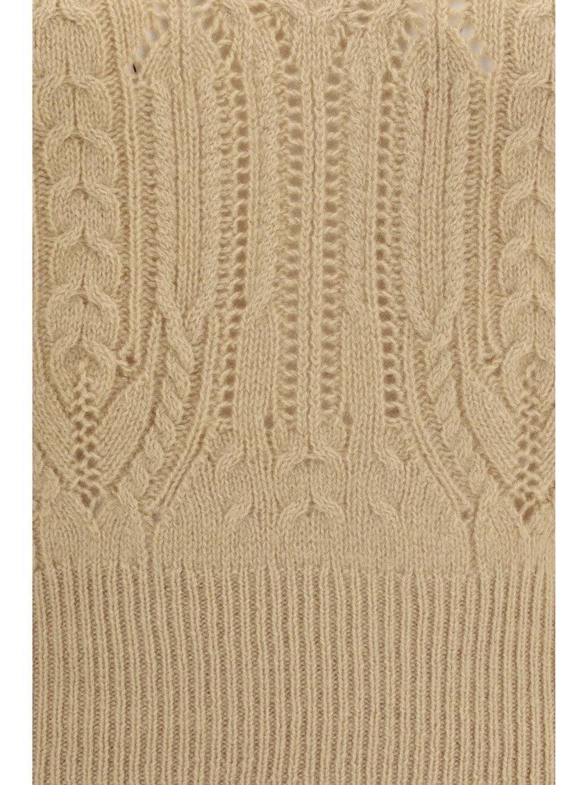 Beige Crew Neck Sweater 3