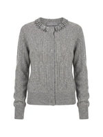 Grey Round Neck Cardigan 1