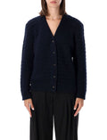 Dark Blue V Neck Cardigan 1