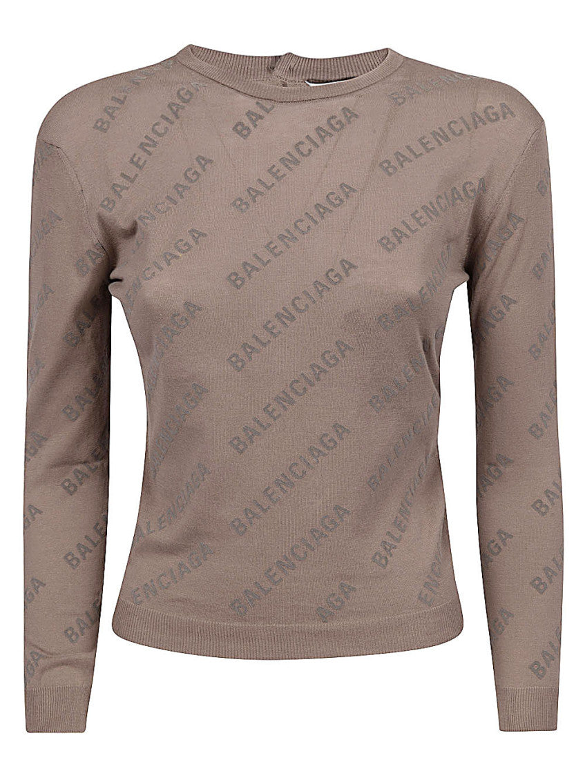 Beige Crew Neck Sweater 1