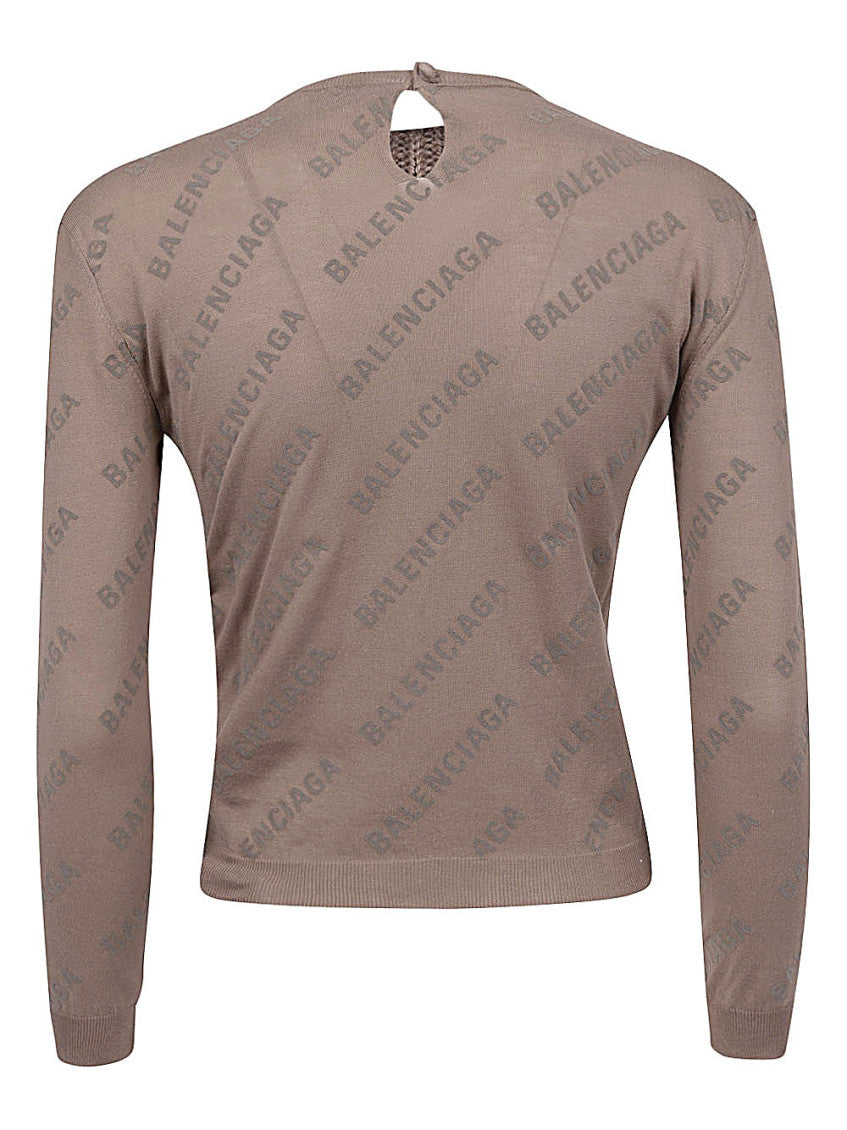 Beige Crew Neck Sweater 2