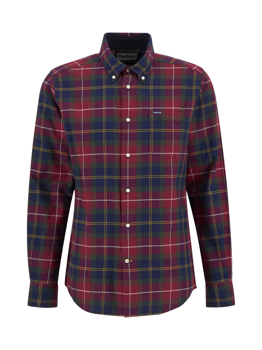Red Tailored Check Shirt 1