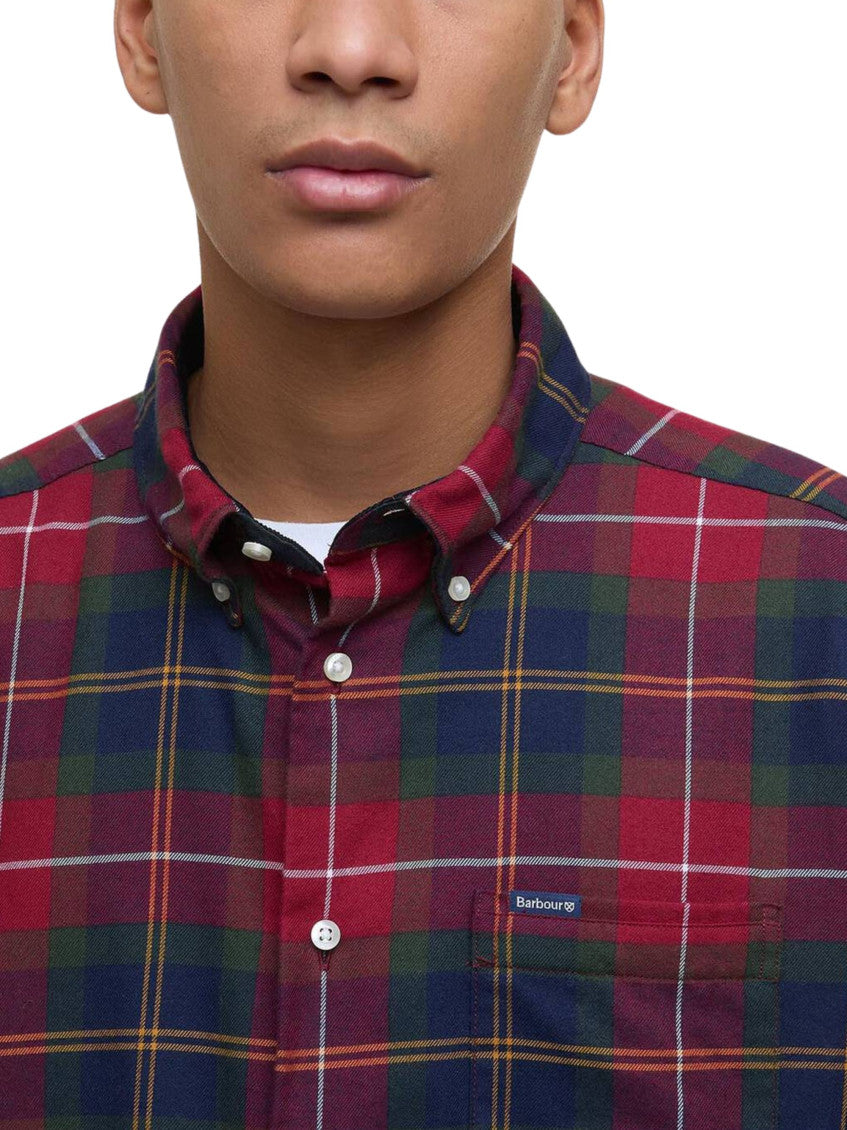 Red Tailored Check Shirt 3