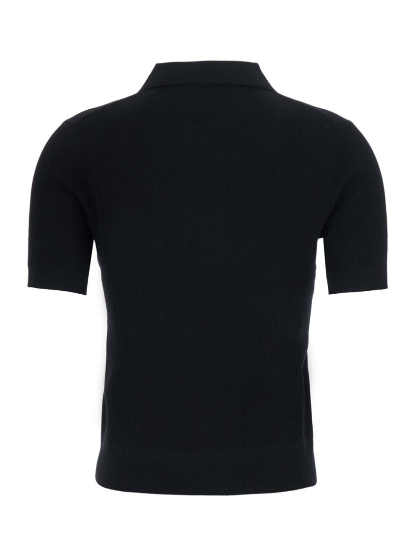 Black Shirt Collar Sweater 2