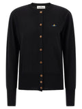 Black Crew Neck Cardigan 1