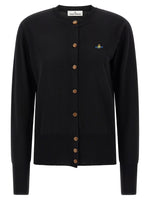 Black Crew Neck Cardigan 1
