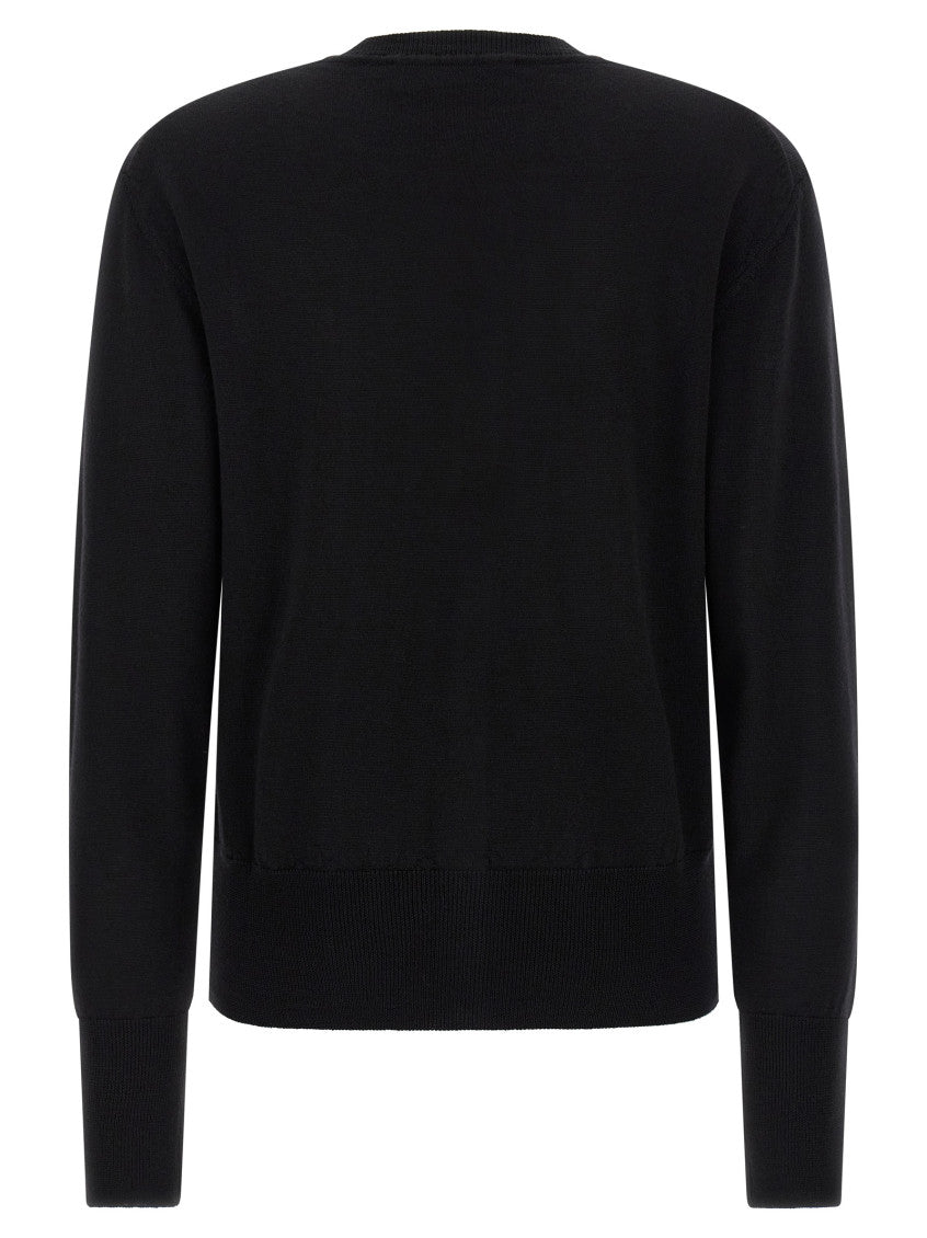 Black Crew Neck Cardigan 2