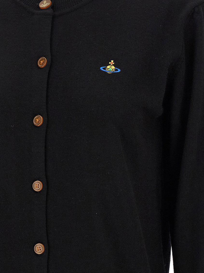 Black Crew Neck Cardigan 4