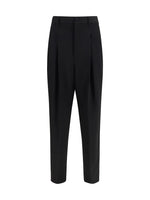 Black Tailored Pleated Trousers 1
