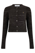 Brown Crew Neck Cardigan 1