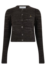 Brown Crew Neck Cardigan 1