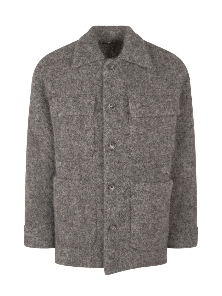 Grey Button-Up Jacket 1