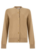 Beige Crew Neck Cardigan 1