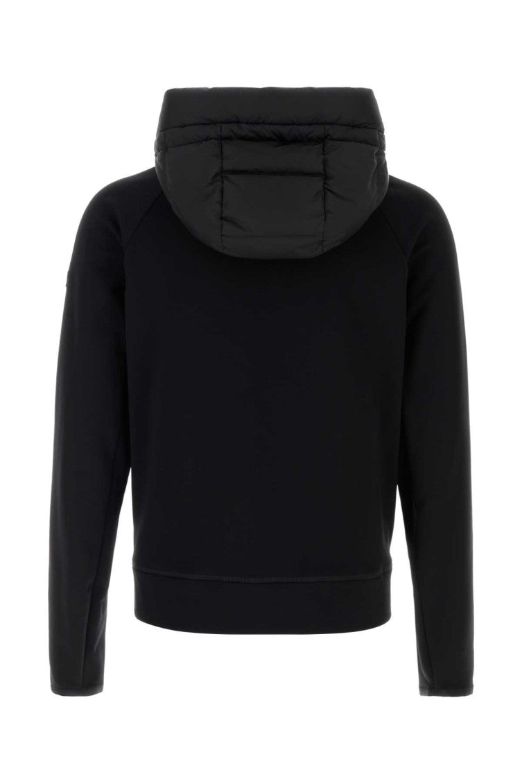 Black Quilted Zip-Up Hoodie 2