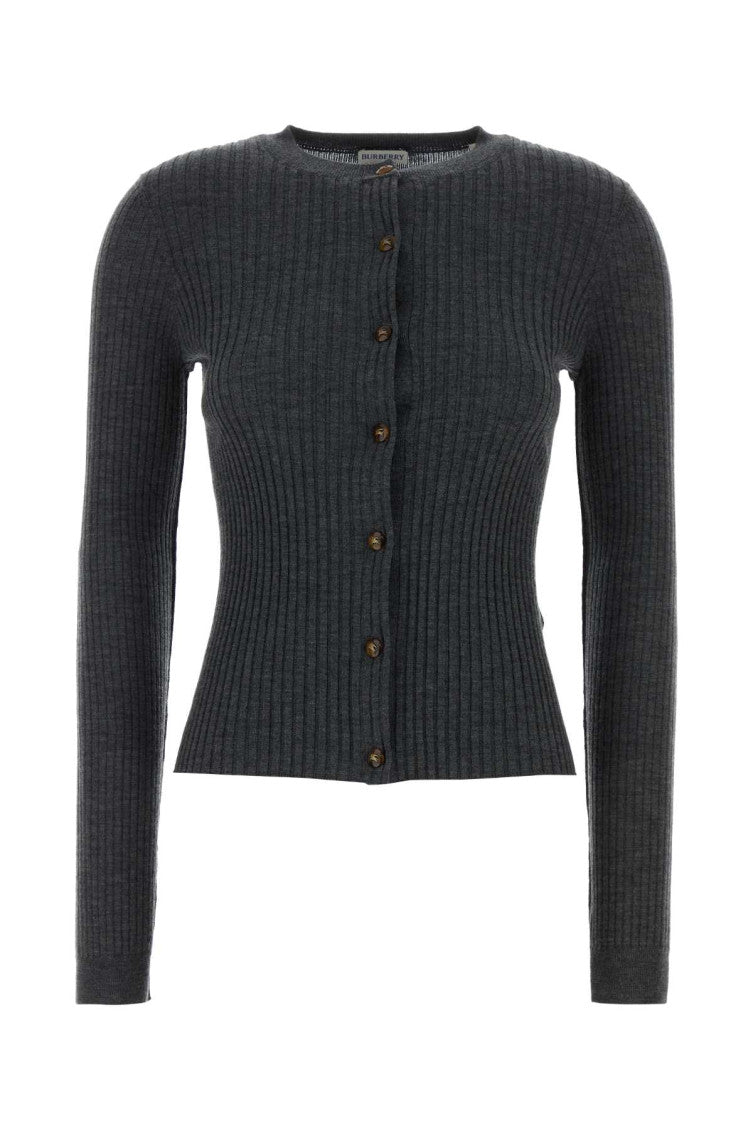 Dark Grey Crew Neck Cardigan 1