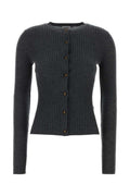 Dark Grey Crew Neck Cardigan 1