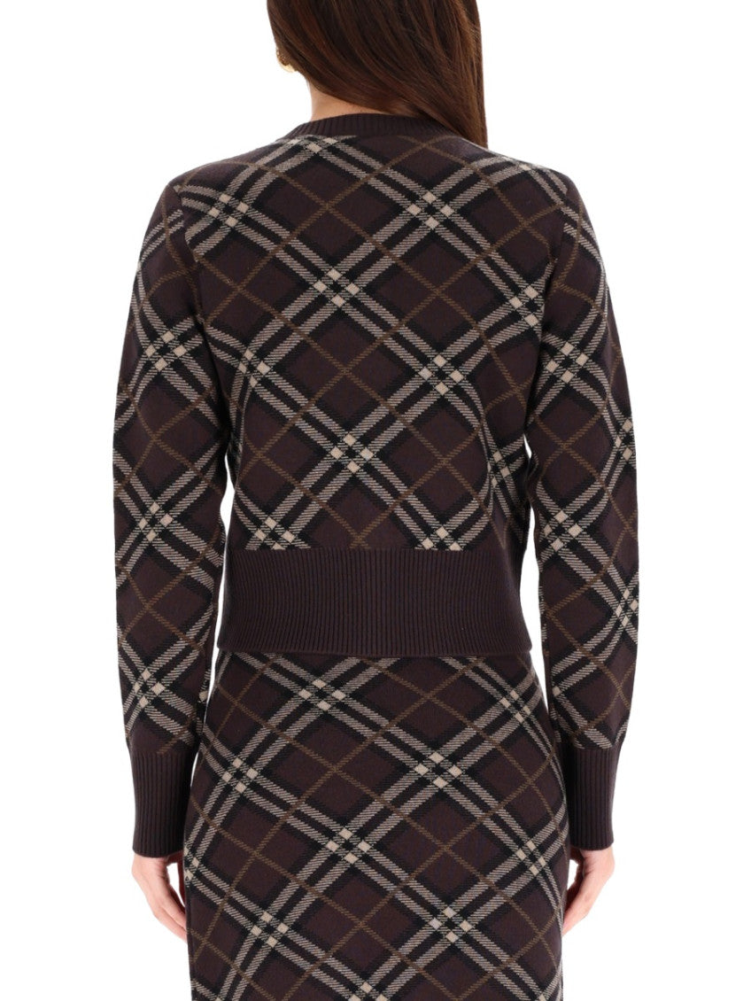 Brown Crew Neck Cardigan 2