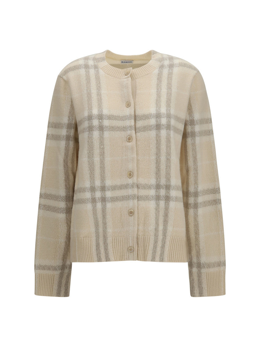 Beige Crew Neck Cardigan 1