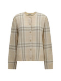 Beige Crew Neck Cardigan 1
