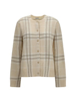 Beige Crew Neck Cardigan 1
