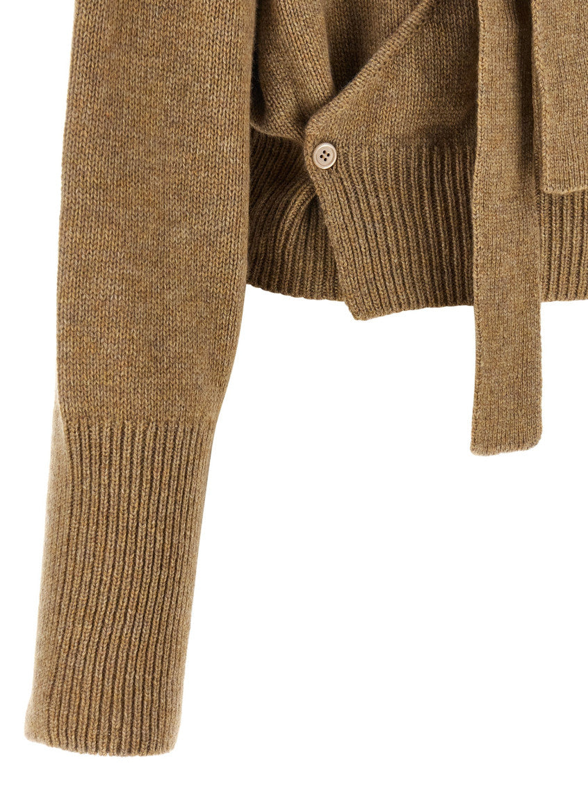 Beige Boat Neck Sweater 4