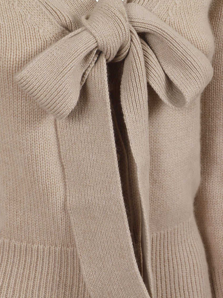 Beige V Neck Cardigan 3
