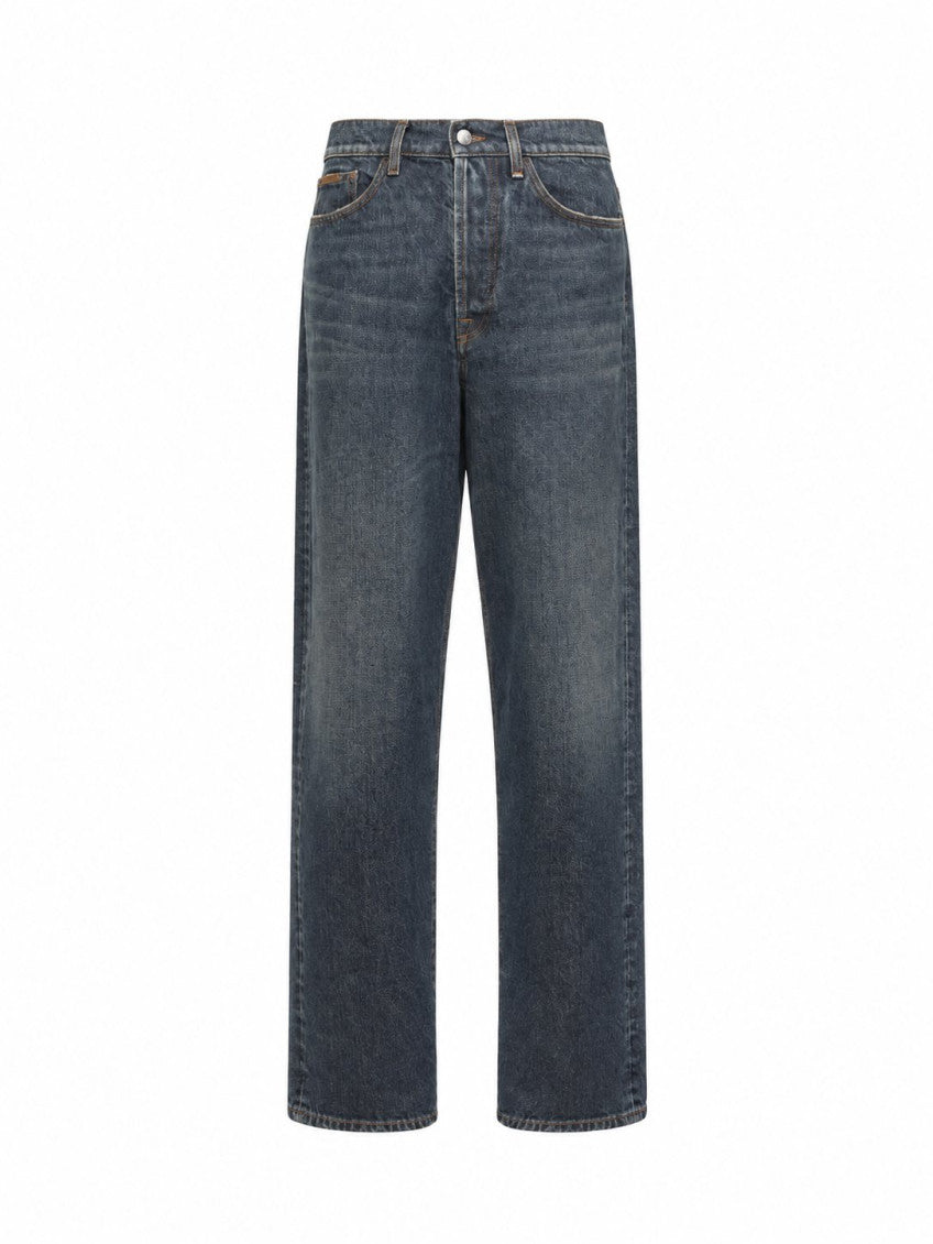 Blue Mid Rise Jeans 1