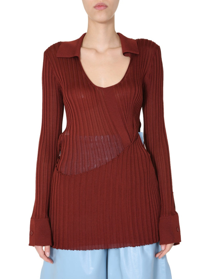 Red Round Neck Sweater 1