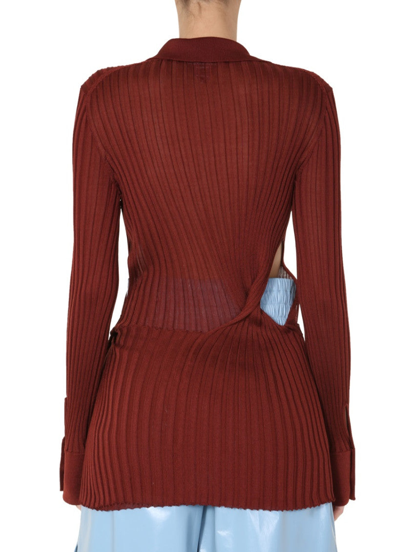 Red Round Neck Sweater 2