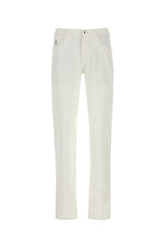 White Mid Rise Jeans 1