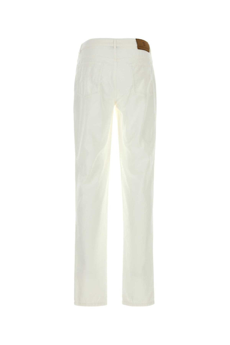 White Mid Rise Jeans 2