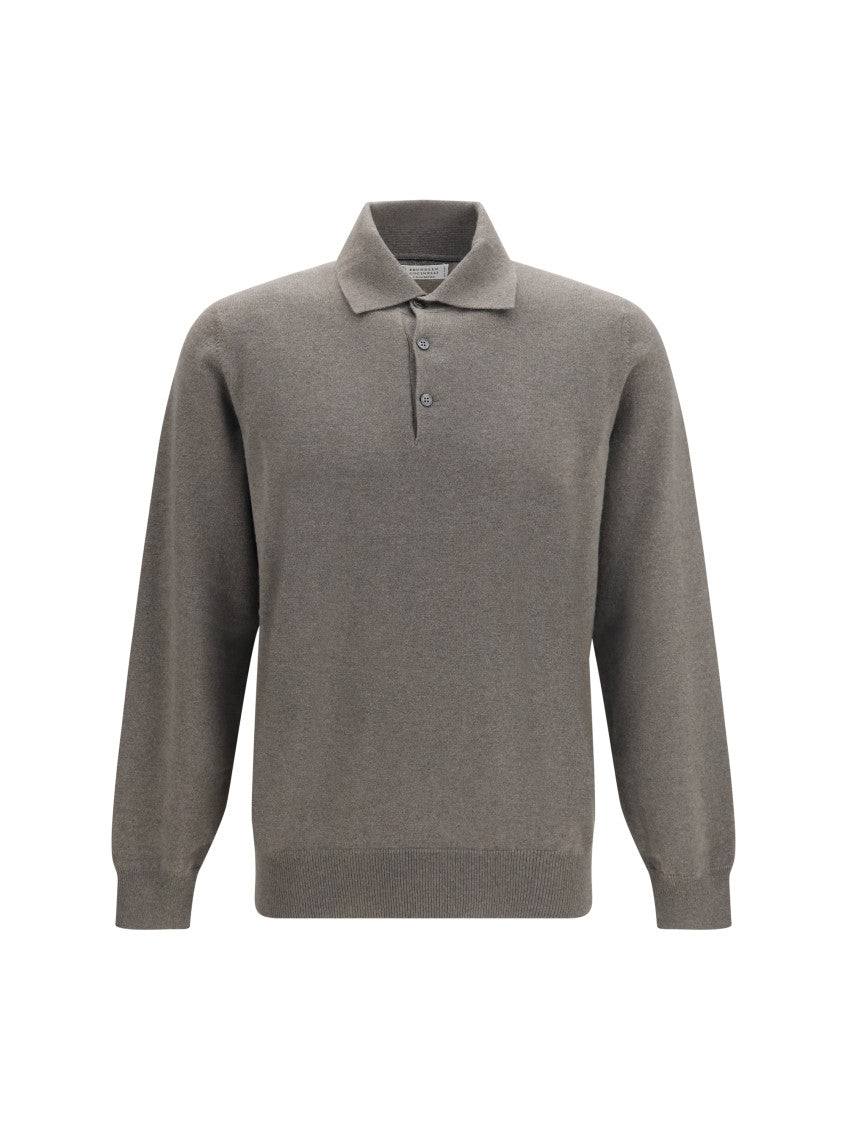 Taupe Shirt Collar Polo 1